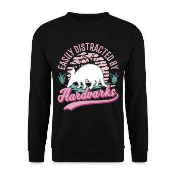 Facilement distrait par Aardvarks Aardvark Aardvark - Sweat-shirt Unisexe - noir - Devant - Alina (178cm) & Michal (187cm)