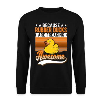 Rubber Duck Gift Rubber Duck Rubber Duck - Sweat-shirt Unisexe - noir - Devant - Alina (178cm) & Michal (187cm)