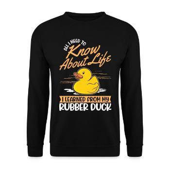 Rubber Duck Lover Rubber Duck Rubber Duck - Sweat-shirt Unisexe - noir - Devant - Alina (178cm) & Michal (187cm)
