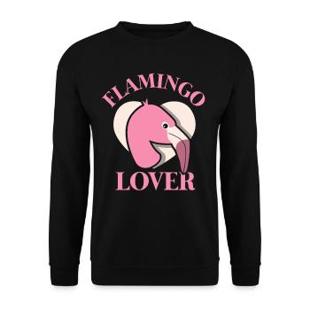 Flamingo Lover Sayings Flamingos Animal Cute - Unisex Sweatshirt - black - Front - Alina (178cm) & Michal (187cm)
