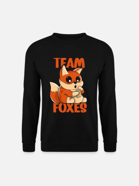 Team Füchse Sprüche Fuchs Liebhaber Tier - Unisex Pullover - Schwarz