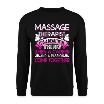 Massage Therapist Massage Therapist Jobs - Unisex Sweatshirt - black - Front - Alina (178cm) & Michal (187cm)
