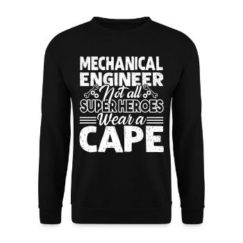 Mechanical Engineer Mechanical Engineer Hero - Unisex Sweatshirt - black - Front - Alina (178cm) & Michal (187cm)