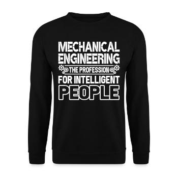 Mechanical Engineer Is For Intelligent People - Unisex Sweatshirt - black - Front - Alina (178cm) & Michal (187cm)