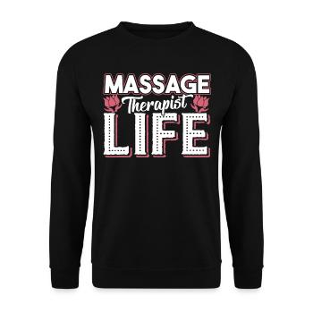 Massage Therapist Massage Therapist Life - Unisex Sweatshirt - black - Front - Alina (178cm) & Michal (187cm)