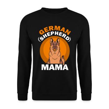 German Shepherd Mom Lover Pet Cute - Unisex Sweatshirt - black - Front - Alina (178cm) & Michal (187cm)
