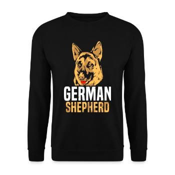 German Shepherd Pet Cute Lover - Unisex Sweatshirt - black - Front - Alina (178cm) & Michal (187cm)
