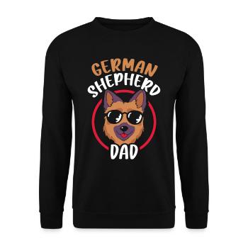 Deutscher Schäferhund Papa Haustier Liebhaber Süß - Unisex Pullover - Schwarz - Vorne - Alina (178cm) & Michal (187cm)