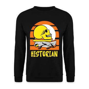 Historian History History Teacher - Unisex Sweatshirt - black - Front - Alina (178cm) & Michal (187cm)