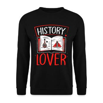 History Lover Profession Historian History - Unisex Sweatshirt - black - Front - Alina (178cm) & Michal (187cm)