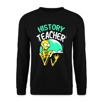 History Teacher History Teacher Profession - Unisex Sweatshirt - black - Front - Alina (178cm) & Michal (187cm)
