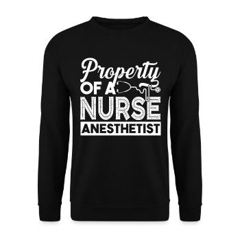 Nurse Anesthetist Property Of Nurse Anesthetist - Unisex Sweatshirt - black - Front - Alina (178cm) & Michal (187cm)