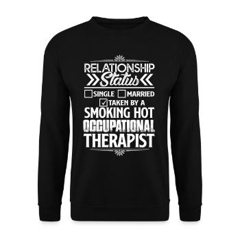Occupational Therapist Relationship Status - Unisex Sweatshirt - black - Front - Alina (178cm) & Michal (187cm)