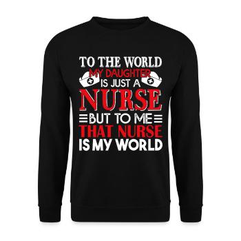 Nurse Nurse Is My World - Unisex Sweatshirt - black - Front - Alina (178cm) & Michal (187cm)