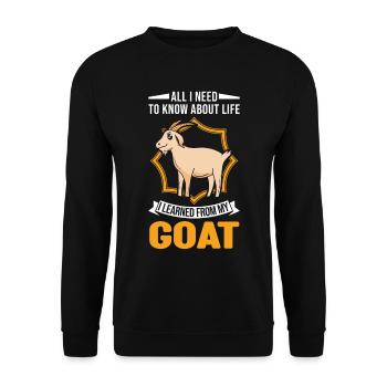Chèvres Cadeau Chèvre Hôte Chèvre - Sweat-shirt Unisexe - noir - Devant - Alina (178cm) & Michal (187cm)