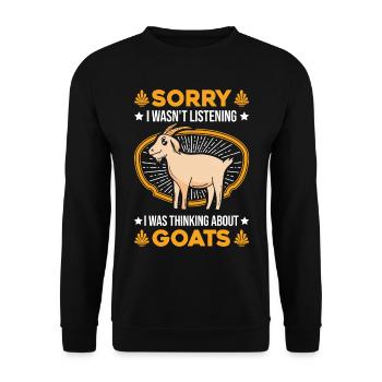 Chèvres Cadeau Chèvre Hôte Chèvre - Sweat-shirt Unisexe - noir - Devant - Alina (178cm) & Michal (187cm)