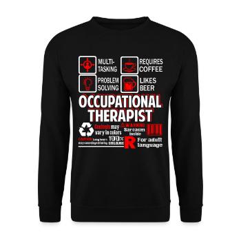 Occupational Therapist Occupational Therapist Work - Unisex Sweatshirt - black - Front - Alina (178cm) & Michal (187cm)