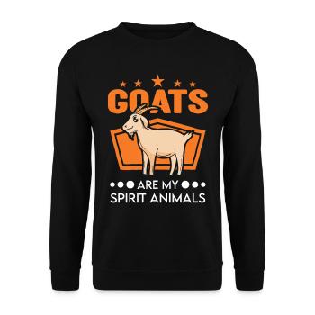 Chèvres Animal Chèvre Hôte Chèvre - Sweat-shirt Unisexe - noir - Devant - Alina (178cm) & Michal (187cm)