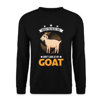 Chèvres Cadeau Chèvre Hôte Chèvre - Sweat-shirt Unisexe - noir - Devant - Alina (178cm) & Michal (187cm)