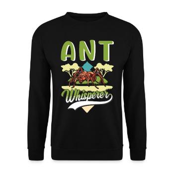 Fourmis Whisperer Fourmilière Fourmi Whisperer - Sweat-shirt Unisexe - noir - Devant - Alina (178cm) & Michal (187cm)