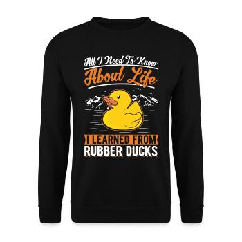 Rubber Duck Gift Rubber Duck Rubber Duck - Sweat-shirt Unisexe - noir - Devant - Alina (178cm) & Michal (187cm)