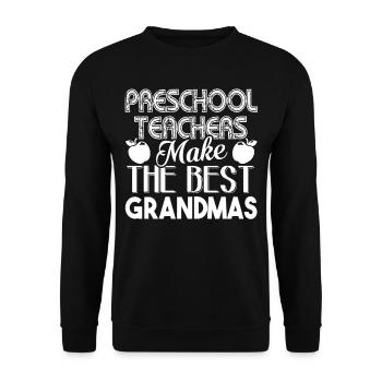 Preschool Teacher Preschool Teacher Grandma - Unisex Sweatshirt - black - Front - Alina (178cm) & Michal (187cm)