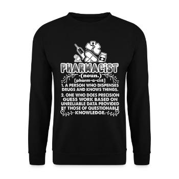 Pharmacist Pharmacist Definition - Unisex Sweatshirt - black - Front - Alina (178cm) & Michal (187cm)