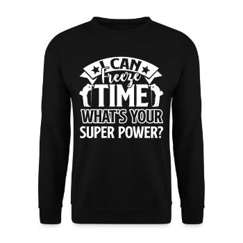 Photographer Photographer I Can Freeze Time - Unisex Sweatshirt - black - Front - Alina (178cm) & Michal (187cm)