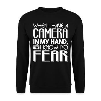 Photographer Photographer I Have A Photographer - Unisex Sweatshirt - black - Front - Alina (178cm) & Michal (187cm)