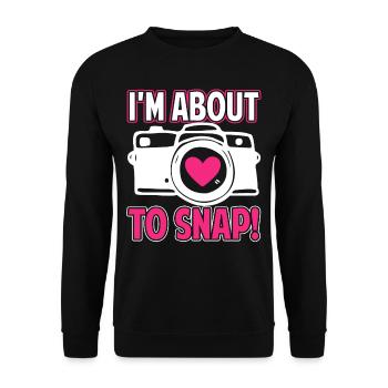 Photographer Photographer I'm About To Snap - Unisex Sweatshirt - black - Front - Alina (178cm) & Michal (187cm)