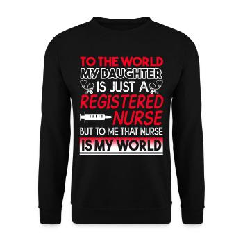 Registered Nurse Registered Nurse Is My World - Unisex Sweatshirt - black - Front - Alina (178cm) & Michal (187cm)