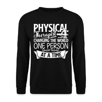 Physical Therapist Changing The World One Person - Unisex Sweatshirt - black - Front - Alina (178cm) & Michal (187cm)