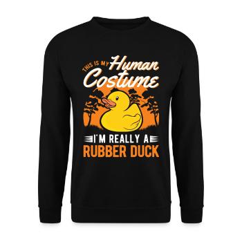 Rubber Duck Halloween Rubber Duck Rubber Duck - Unisex Sweatshirt - black - Front - Alina (178cm) & Michal (187cm)