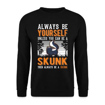 Sois toujours toi-même Skunk Stinkntier - Sweat-shirt Unisexe - noir - Devant - Alina (178cm) & Michal (187cm)