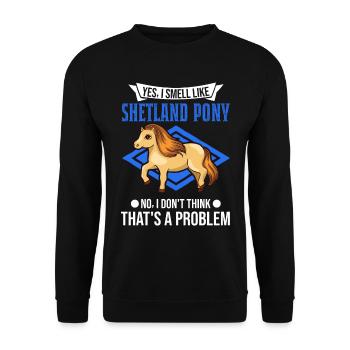 Shetland Pony Odeur Cadeau Shetty - Sweat-shirt Unisexe - noir - Devant - Alina (178cm) & Michal (187cm)