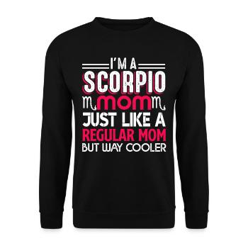 Scorpio Scorpio Mom Is Cooler - Unisex Sweatshirt - black - Front - Alina (178cm) & Michal (187cm)