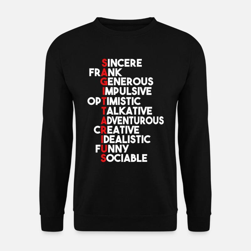Sagittarius Sagittarius Meaning Sincere Creative - Unisex Sweatshirt - black
