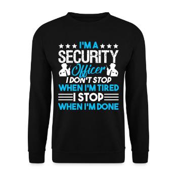 Security Officer Security Officer Don't Stop - Unisex Sweatshirt - black - Front - Alina (178cm) & Michal (187cm)