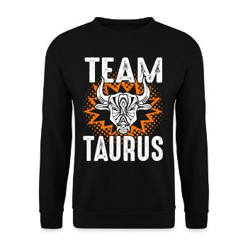 Taurus Team Taurus Sign Of Zodiac - Unisex Sweatshirt - black - Front - Alina (178cm) & Michal (187cm)