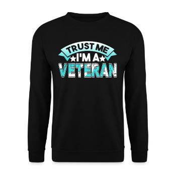 Veteran Trust Me I'm A Veteran - Unisex Sweatshirt - black - Front - Alina (178cm) & Michal (187cm)