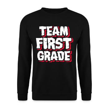 1st Grade Teacher Team 1st Grade - Unisex Sweatshirt - black - Front - Alina (178cm) & Michal (187cm)