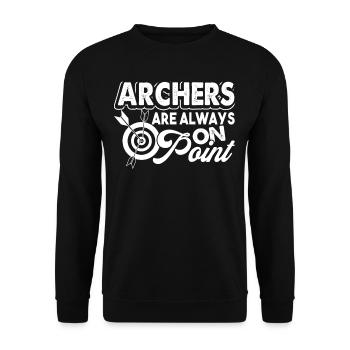 Archery Archers Are Always On Point - Unisex Sweatshirt - black - Front - Alina (178cm) & Michal (187cm)