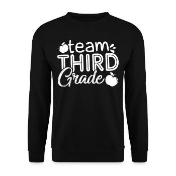 3rd Grade Teacher Team 3rd Grade - Unisex Sweatshirt - black - Front - Alina (178cm) & Michal (187cm)