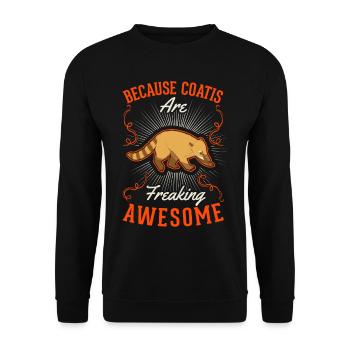 Coati Gift Proboscis Bear Coati - Unisex Sweatshirt - black - Front - Alina (178cm) & Michal (187cm)