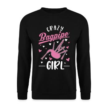 Fille de cornemuse folle - Sweat-shirt Unisexe - noir - Devant - Alina (178cm) & Michal (187cm)