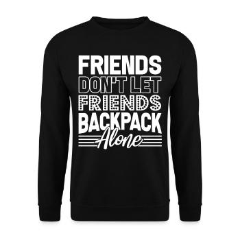 Backpacking Backpacking Friends - Unisex Sweatshirt - black - Front - Alina (178cm) & Michal (187cm)