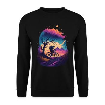 Vélo VTT Cycliste Route Vélo Sport Vélo - Sweat-shirt Unisexe - noir - Devant - Alina (178cm) & Michal (187cm)