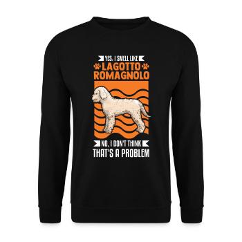 Lagotto Romagnolo odeur chien d’eau - Sweat-shirt Unisexe - noir - Devant - Alina (178cm) & Michal (187cm)