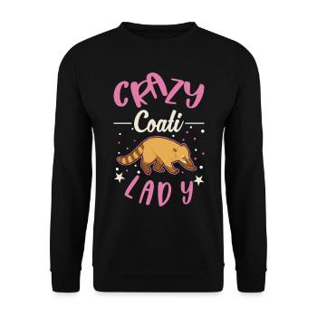 Femme coati folle - Sweat-shirt Unisexe - noir - Devant - Alina (178cm) & Michal (187cm)