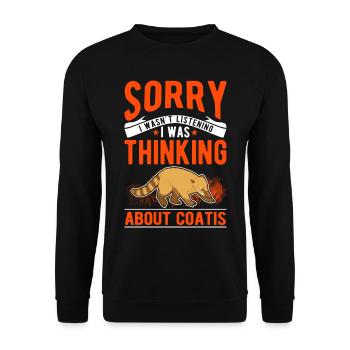 Coati Gift Proboscis Bear Coati - Unisex Sweatshirt - black - Front - Alina (178cm) & Michal (187cm)